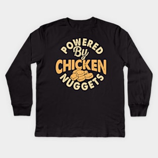 Powered By Chicken Nuggets T Shirt For Women T-Shirt Kids Long Sleeve T-Shirt